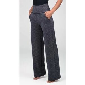 Kira Grace High Waist Wide Leg Pant Herringbone Black Womens Size Small New